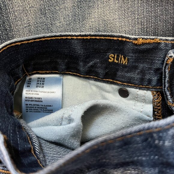 Lot of 3 Pairs Mens Dark Wash American Eagle Jeans 29 and 30x32 - Picture 2 of 10